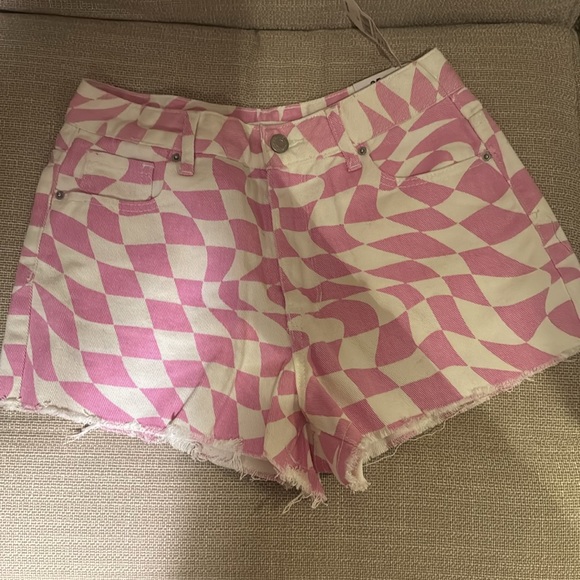 Pacsun jean shorts size 25 nwt pink cream - Picture 3 of 4